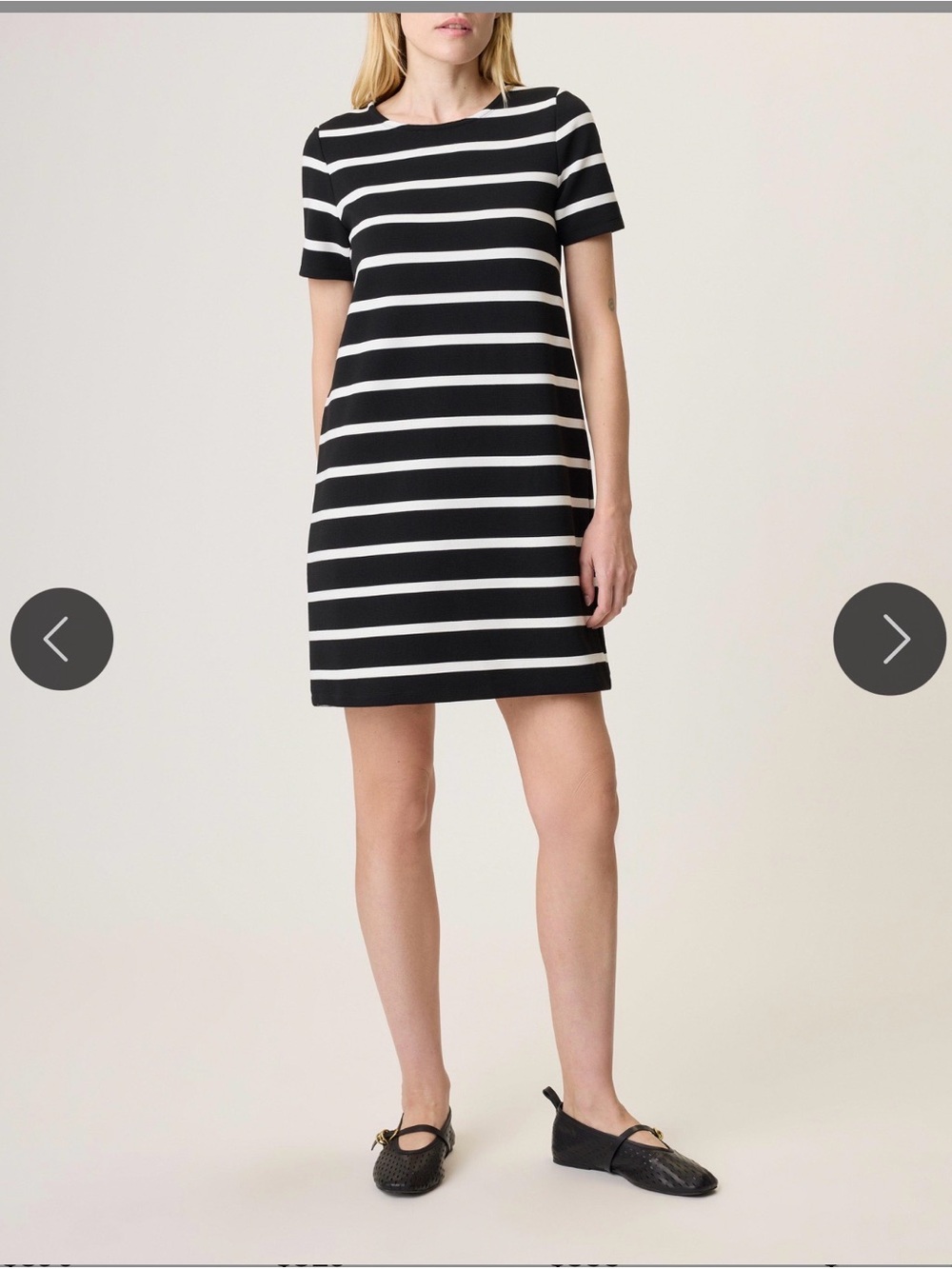 Rag and Bone Black and White Striped Short Sleeve Shift Dress Size XS NWT